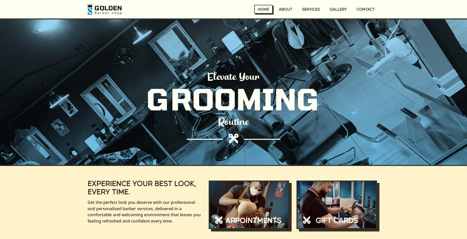 golden barber shop desktop pre